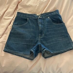 High waisted jean shorts